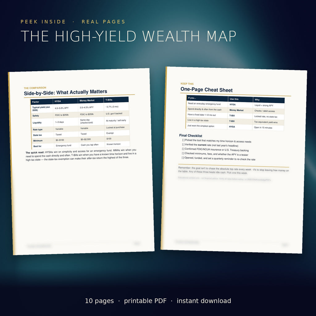 The High-Yield Wealth Map — Where to Park Your Cash for Maximum Return