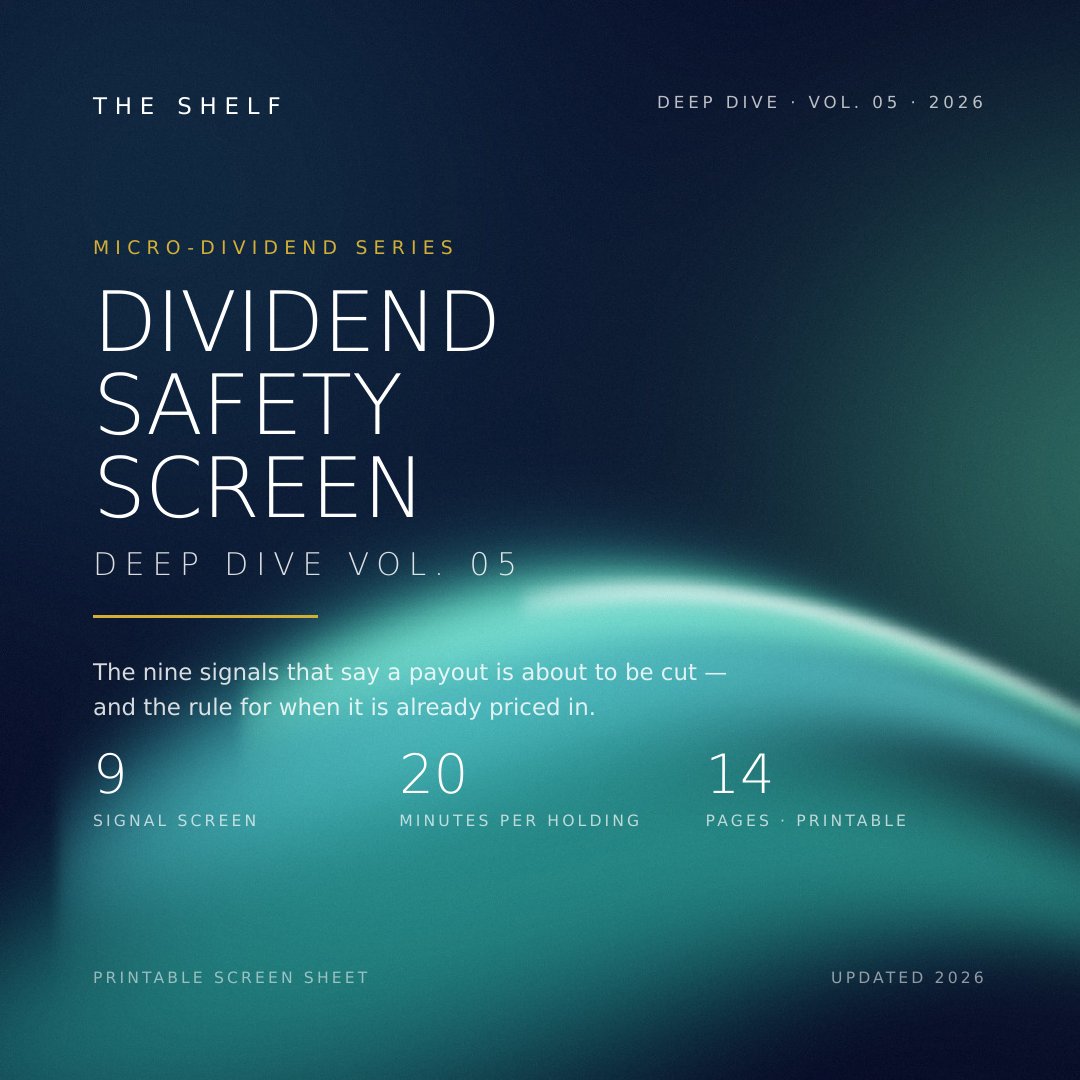 The Dividend Safety Screen - Deep Dive Vol. 05