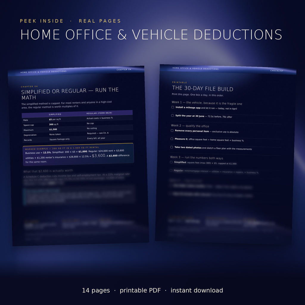 Home Office & Vehicle Deductions 2026 — Deep Dive Vol. 03