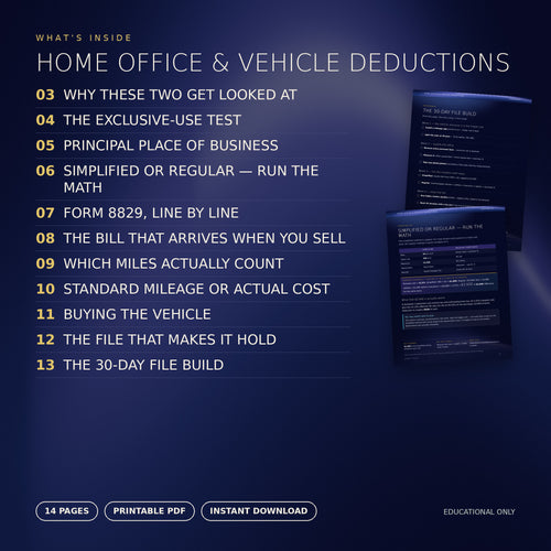 Home Office & Vehicle Deductions 2026 — Deep Dive Vol. 03